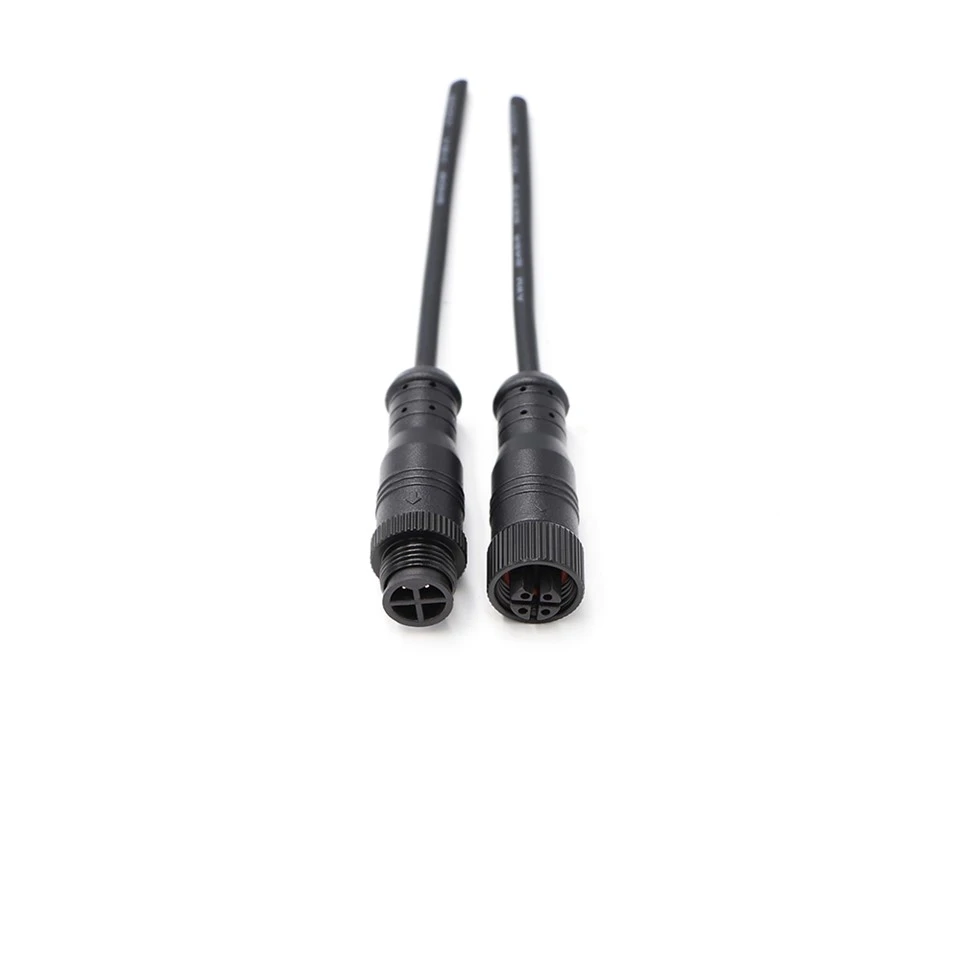 M12 4 موصل ملولب مقاوم للماء IP67